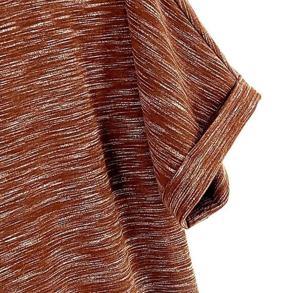 Christopher & Banks Brown V-Neck T-Shirt Hallow Back Small - Picture 2 of 5